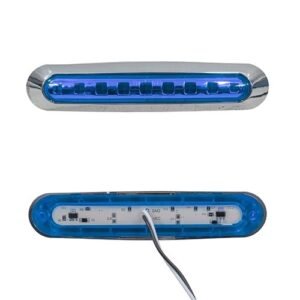PLAFON RECTANGULAR CON 9 LEDS AZUL FIJA. 17 X 3.5 CMS (PIEZA)