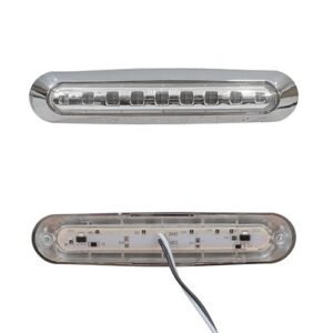 PLAFON RECTANGULAR CON 9 LEDS BLANCO LUZ FIJA. 17 X 3.5 CMS (PIEZA)