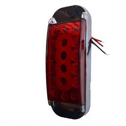 LA-PCG18R PLAFON RECTANGULAR CON 12 LEDS, OJO DE ÁNGEL TIPO GEL, ALTA, BAJA Y ESTROBO ROJO (PIEZA)