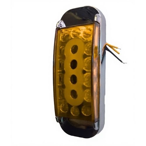 LA-PCG18Y PLAFON RECTANGULAR CON 12 LEDS, OJO DE ÁNGEL TIPO GEL, ALTA, BAJA Y ESTROBO AMBAR (PIEZA)