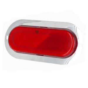 PLAFON OVALADO CON 1 LED TIPO GEL ROJO (PIEZA)