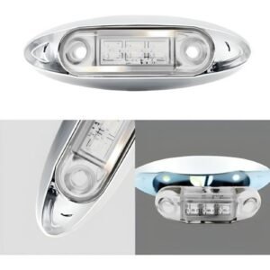 PLAFON OVALADO CON 3LED TIPO GEL BLANCO (PIEZA)