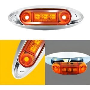 PLAFON OVALADO CON 3LED TIPO GEL AMBAR (PIEZA)