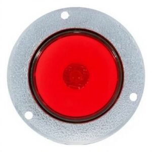 PLAFON REDONDO CON 1 LED, OJO DE ÁNGEL TIPO GEL, BISEL CROMADO Y FUNCIONES 12/24V ROJO (PIEZA)