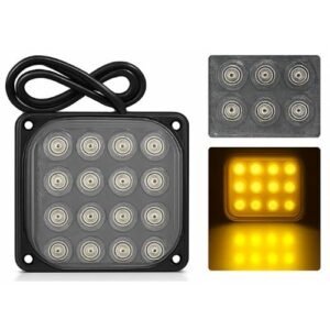 CODIGO PATRULLA UNIV 16 LEDS C/FUNC P/INT/EXT AMBAR 8.5X1CM (PZA)