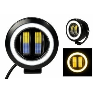 FARO DE LED DE 20 WATT CON ARILLO AMARILLO LUZ FIJA Y ESTROBO (PAR)