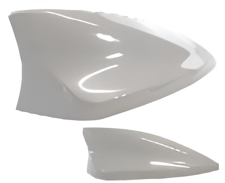 ANTENA DE ADORNO PARA USO AUTOMOTRIZ TIPO TIBURON / PLATA (PZA)
