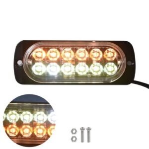 CODIGO PATRULLA UNIV 12 LEDS C/FUNC P/INT/EXT BLANCO/AMBAR (PZA)