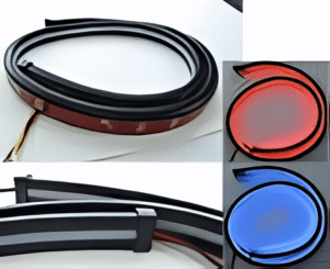 TIRA FLEXIBLE CON LUZ VARIAS FUNCIONES 60CMX1.60CM 90 LED ROJO-AZUL (PZA)