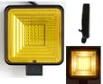 L602-STR-YELL FARO DE LED LUZ FIJA + ESTROBO FONDO CROMO LUZ AMARILLO (PAR)
