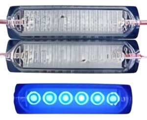MODULOS DE LED CUERPO MISMO COLOR DEL LED TOTAL 1.5 WATT POR LED 12V AZUL (20 PZAS)