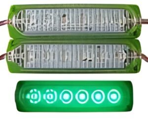 MODULOS DE LED CUERPO MISMO COLOR DEL LED TOTAL 1.5 WATT POR LED 12V VERDE (20 PZAS)