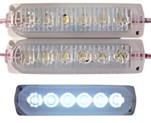 MODULOS DE LED CUERPO MISMO COLOR DEL LED TOTAL 1.5 WATT POR LED 12V BLANCO (20 PZAS)
