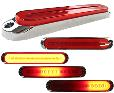 PLAFON UNIVERSAL 14 LEDS Y LUZ GEL  CON DIRECCIONAL  12/24V 4.3CMX25CMX2.2CM ROJO (PZA)