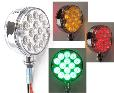 PLAFÓN  DIRECCIONAL MINI  TRICOLOR DE 28 LED LUZ FIJA Y ESTROBO AMBAR/ROJO/VERDE (PZA)