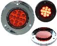 MULT-6429-RD PLAFON UNIVERSAL LATERAL CON VISCERA 13 LEDS 12/24V ROJO 2.5" (PZA)