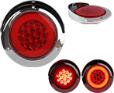 PLAFON UNIVERSAL POSTERIOR CON VICERA REDONDA ARILLO LUZ GEL 14 LEDS 12/24V ROJO (PZA)