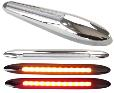 PLAFON UNIVERSAL LATERAL LARGO LASER GEL 24 LEDS 12/24V 2.7CMX23CMX1.9CM AMBAR-ROJO (PZA)