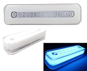 MULT-6528-GEL-IBU PLAFON UNIVERSAL LATERAL 6 LEDS CON LUZ GEL 12/24V 10.4x2.1x2.9CM AZUL ICE (PAR)
