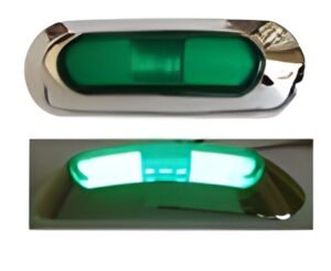 MULT-6539-STR-GN PLAFON UNIVERSAL LATERAL 2 LEDS CON LUZ GEL 12/24V VERDE (PZA)