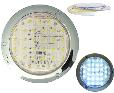 PLAFON UNIVERSAL 30 LEDS 12/24V BLANCO BASE CROMO (PZA)