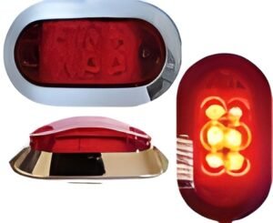 PLAFON UNIVERSAL 6 LED LATERAL DE LUZ LED 12/24V ROJO (PAR)