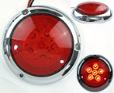 MULT-6784C-STR-RD PLAFON UNIVERSAL POSTERIOR REDONDA 12 LEDS 12/24V ROJO BASE PLANA (PZA)