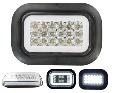 MULT-7601-WH PLAFON UNIVERSAL PARA EMBUTIR HULE NEGRO ARILLO LUZ GEL + 18 LEDS 12/24V BLANCO (PZA)
