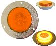 PLAFÓN UNIVERSAL 2.5” DE 6 LEDS CON GEL 12/24V AMBAR (PZA)