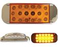 PLAFON UNIVERSAL LATERAL 18 LEDS CON LUZ GEL 12/24V AMBAR (PZA)
