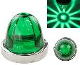 PLAFÓN WATERMELON LED VIDRIO / HAZ LUZ FRONTAL 9.4 X 7CM 12/24V VERDE (PZA)