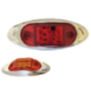 MULT_303_STR_RD_RD PLAFON UNIVERSAL LATERAL 6 LEDS ROJO 12/24V (PAR)