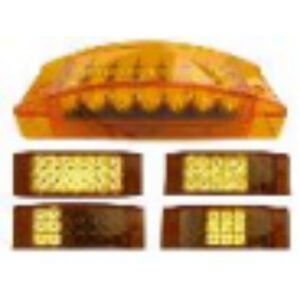 MULT_6309_AM PLAFÓN UNIVERSAL 21 LEDS CON FUNCION DIRECCIONAL Y ESTROBO CENTRAL 12V/24V AMBAR (PZA)