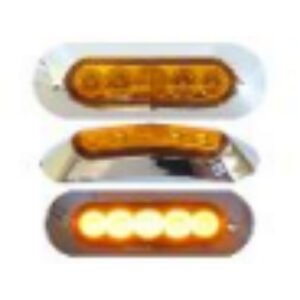 MULT_6431_AM PLAFON UNIVERSAL LATERAL 5 LEDS 9.3 X 2 X 3.2CM 12/24V AMBAR (PZA)