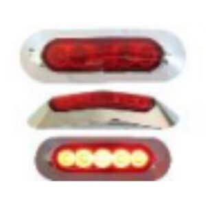 MULT_6431_RD PLAFON UNIVERSAL LATERAL 5 LEDS 9.3 X 2 X 3.2CM 12/24V ROJO (PZA)
