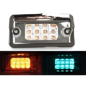 PLAFÓN UNIVERSAL 8 LEDS TIPO FAMSA CON BICEL CROMADO 12/24V (PZA)