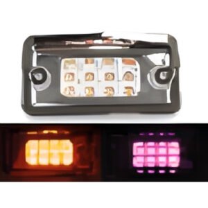 PLAFÓN UNIVERSAL 8 LEDS TIPO FAMSA CON BICEL CROMADO 12/24V (PZA)
