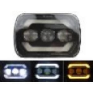 UNIDAD CUADRADA DE LEDS 7 PULGADAS ALTA INTENSIDAD CON DRL BICOLOR (PAR)