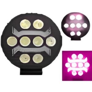 FARO REDONDO DE LED ALTA INTENSIDAD CON DRL ROSA (PAR)