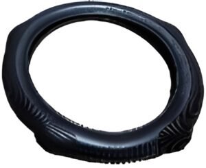 FUNDA DE VOLANTE AUTOMOTRIZ  DE SILICON  MOLDEABLE NEGRO (PZA)