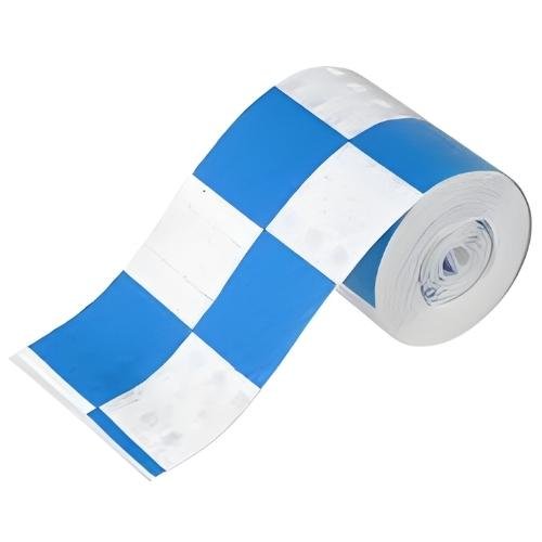 CINTA BARRICADA 5CMX45M AZUL BLANCO (RLL 45M)