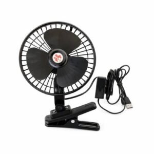 VENTILADOR NEGRO OSCILATORIO DE PINZA PLASTICO 6" (PZA)