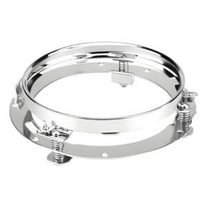 BASE UNIVERSAL DE METAL PARA FARO 7" TAMBIEN SIRVE PARA VW CROMADO (PAR)