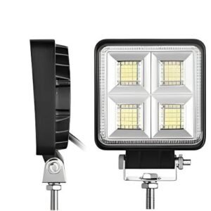 HMINIF618_WH FARO CUADRADO DE 12 LEDS DE ALTA INTENSIDAD LUZ FIJA Y ESTROBO BLANCO 8.5 X 1.9CM (PZA)
