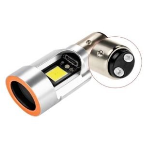 JR-MT-COB-YRD RBA20D FOCO DE LED BICOLOR CON ARILLO COB LUZ BLANCA BA20D (PZA)
