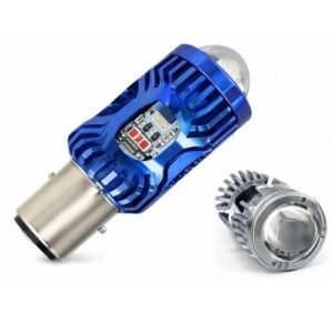 JR-MT-YT BL B BA20D FOCO DE LED CUERPO AZUL LUPA BICOLOR CON LEDS TIPO CÓDIGO ROJO/AZUL BA20D (PZA)