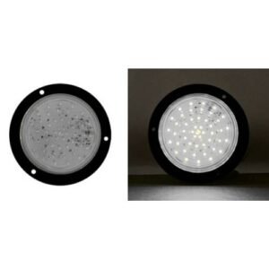 PLAFON UNIVERSAL REDONDO 48 LEDS BASE NEGRA 12V/24V BLANCO (PZA)