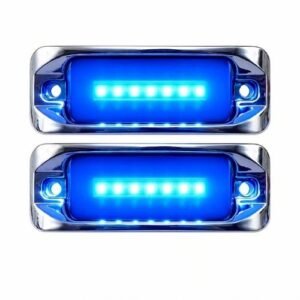 PLAFON UNIVERSAL LATERAL DE LED CON LUZ GEL 9 X 3.4 X2.5CM 12/24V AZUL (PAR)