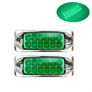 PLAFON UNIVERSAL LATERAL 12 LEDS 12/24V VERDE (PAR)