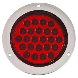 PLAFON UNIVERSAL POSTERIOR REDONDA 24 LEDS 12/24V ROJO (PZA)